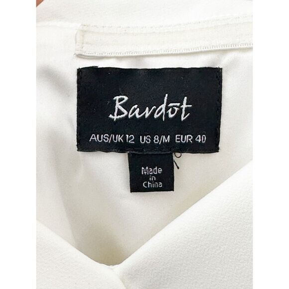 Bardot Off The Shoulder Dress White Size 8 Medium - Picture 9 of 11